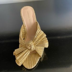 Loeffler Randall gold sandal worn once